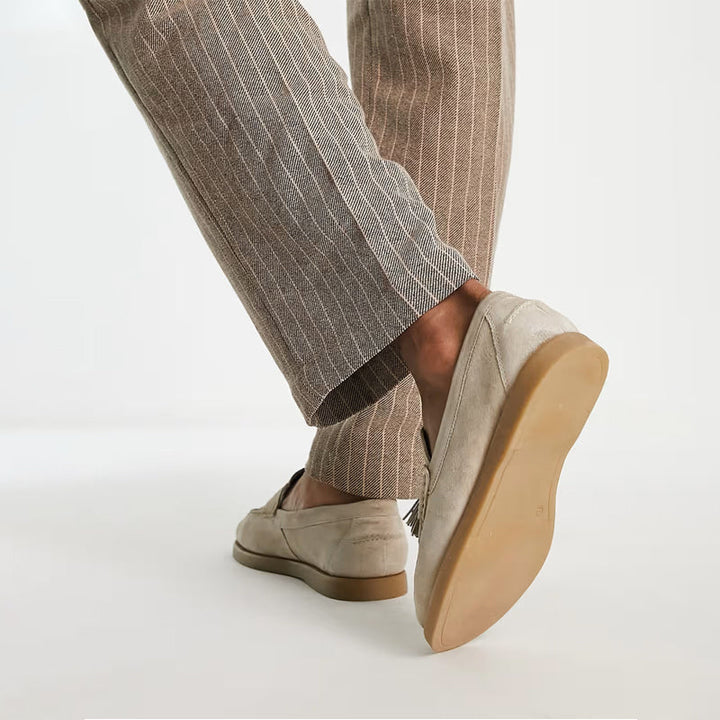 Connor - Men's Classic Slip-On Suede Tassel Loafers