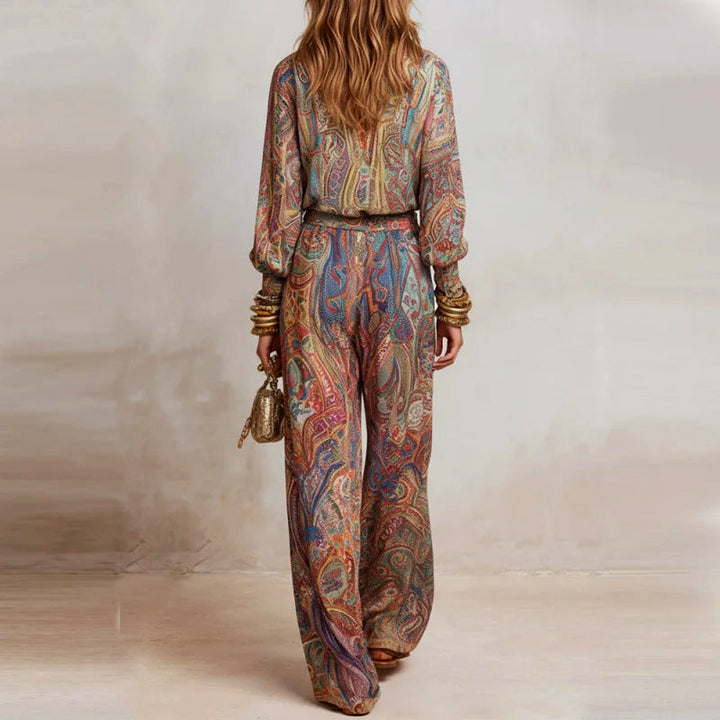 Crystal - Women's Paisley Blouse Set