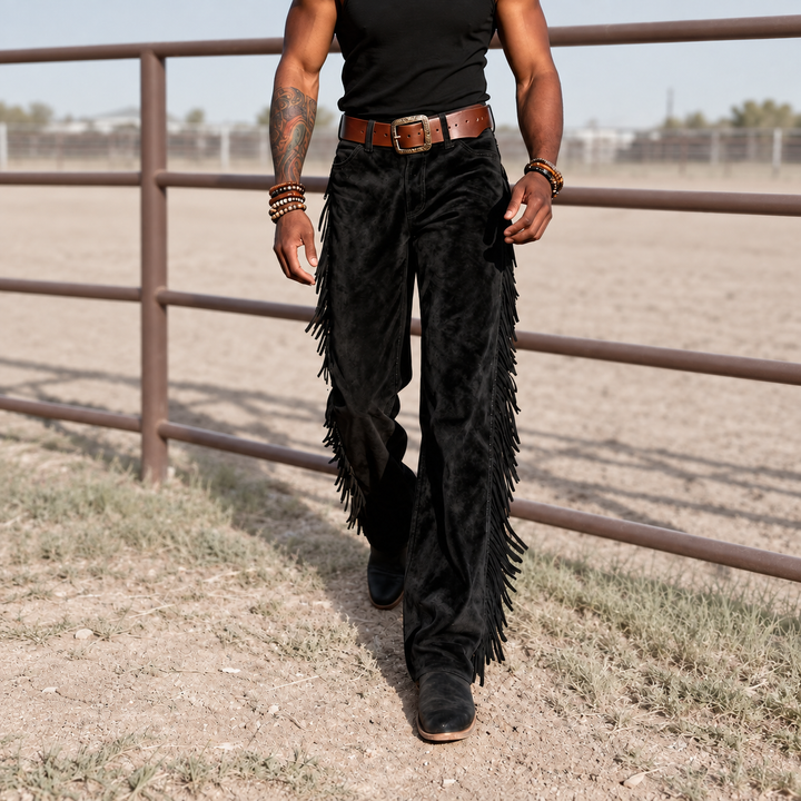 Dan - Men’s Western Fringe Cowboy Pants