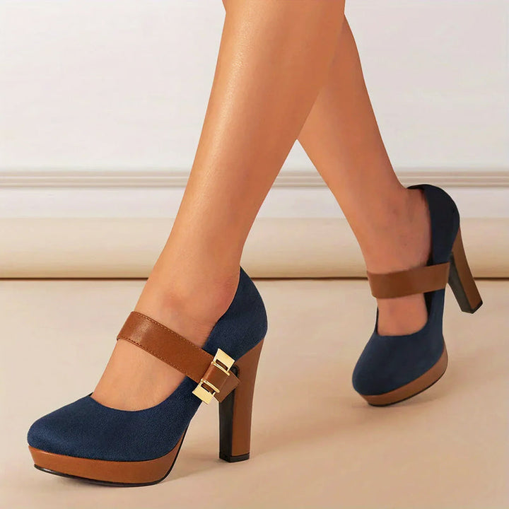 Daphne - Women’s Mary Jane Platform Block Heels