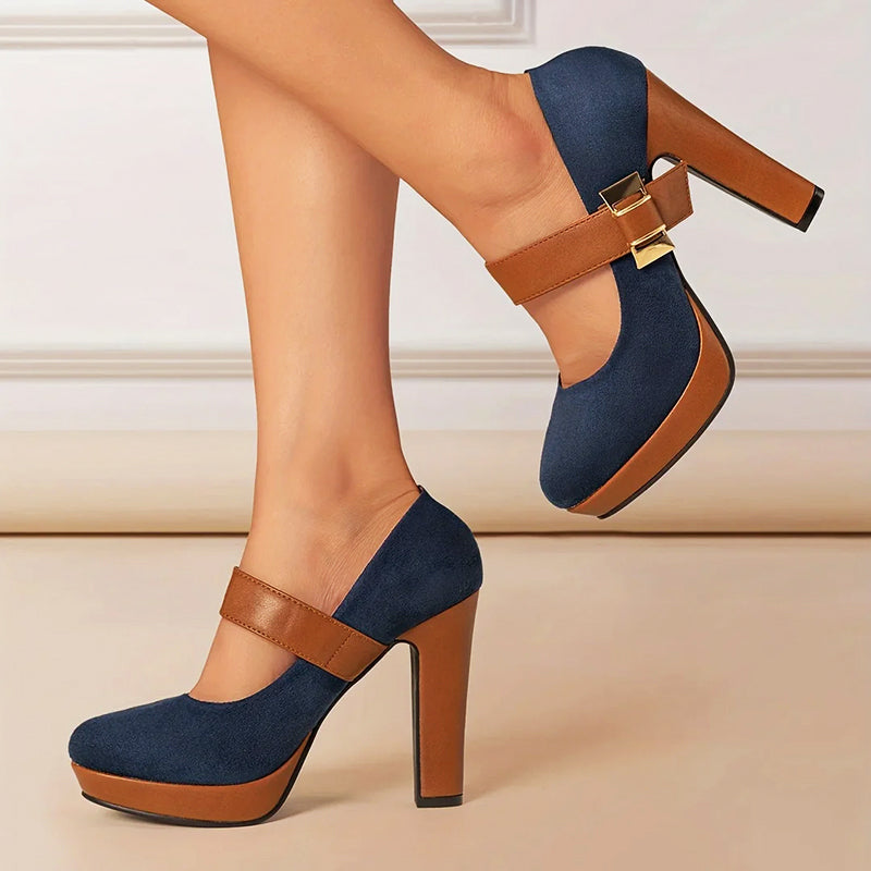 Daphne - Women’s Mary Jane Platform Block Heels