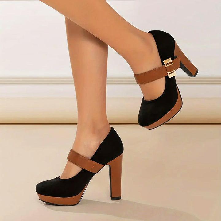 Daphne - Women’s Mary Jane Platform Block Heels