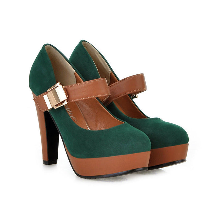 Daphne - Women’s Mary Jane Platform Block Heels