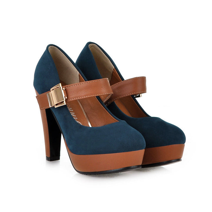 Daphne - Women’s Mary Jane Platform Block Heels