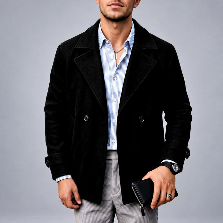 Dave - Men's Relaxed-Fit Double-Breasted Coat