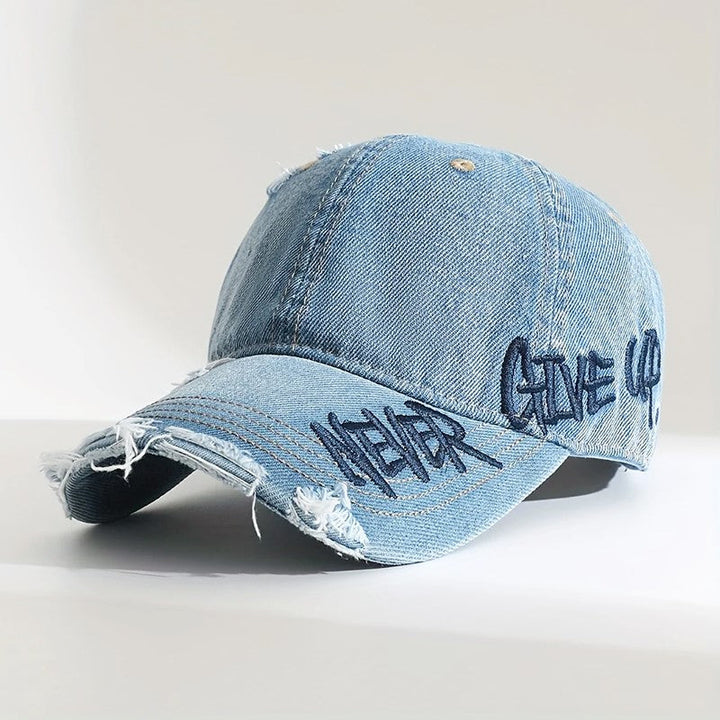 Auria Never Give Up Denim Cap