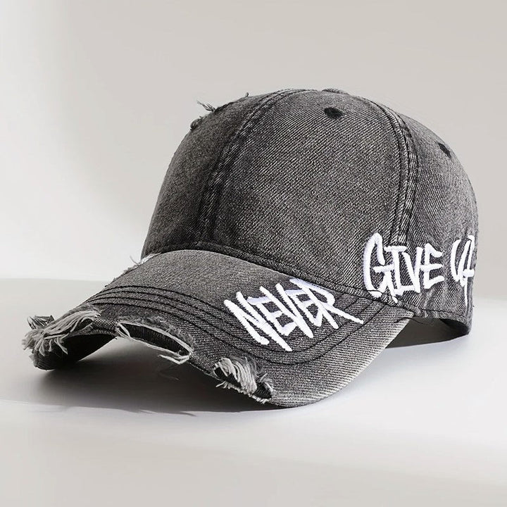 Auria Never Give Up Denim Cap