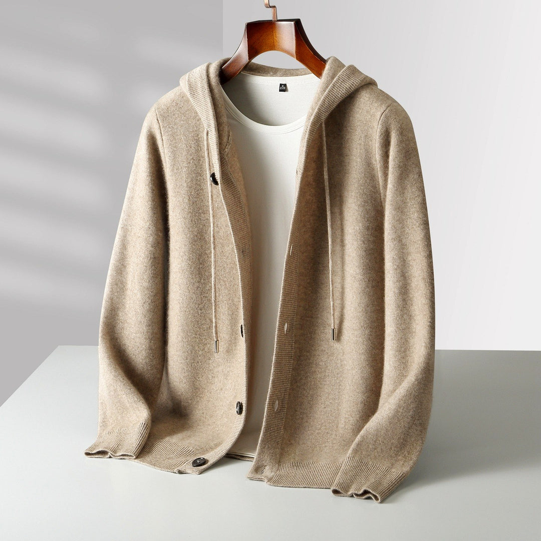 Earl - Men’s Wool Hooded Button-Up Cardigan 11