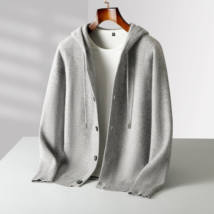 Earl - Men’s Wool Hooded Button-Up Cardigan 9