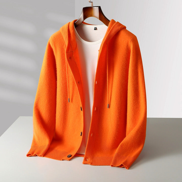Earl - Men’s Wool Hooded Button-Up Cardigan 10