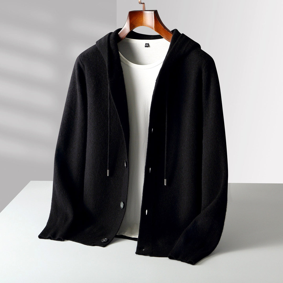 Earl - Men’s Wool Hooded Button-Up Cardigan 7