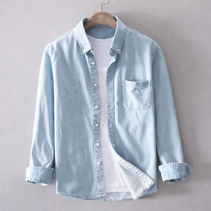 Edward Stone Button-Down Denim Style Shirt
