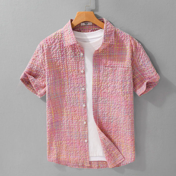 Edward Stone Button-Up Shirt with Textured Pattern