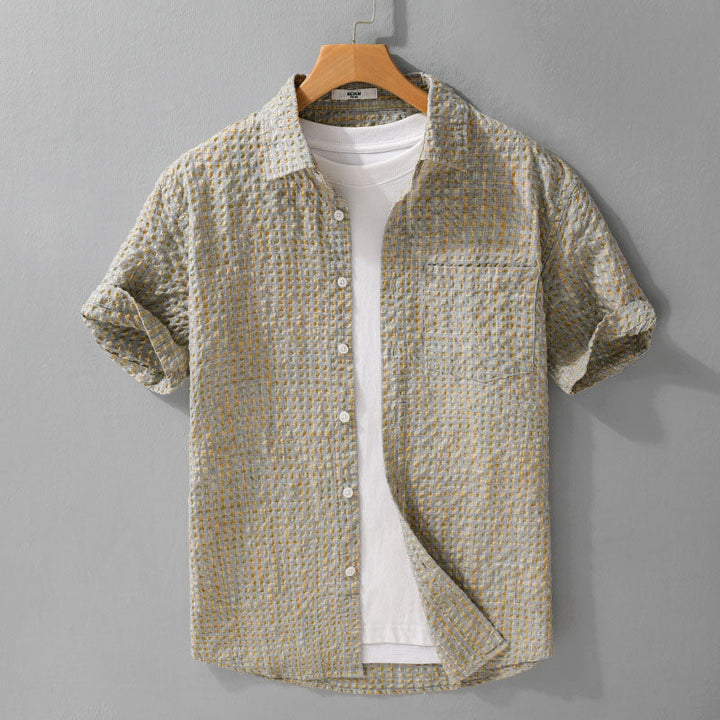 Edward Stone Button-Up Shirt with Textured Pattern