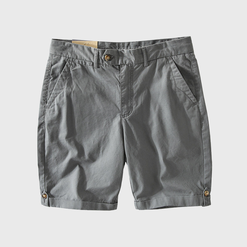 Edward Stone Button Waist Cotton Shorts