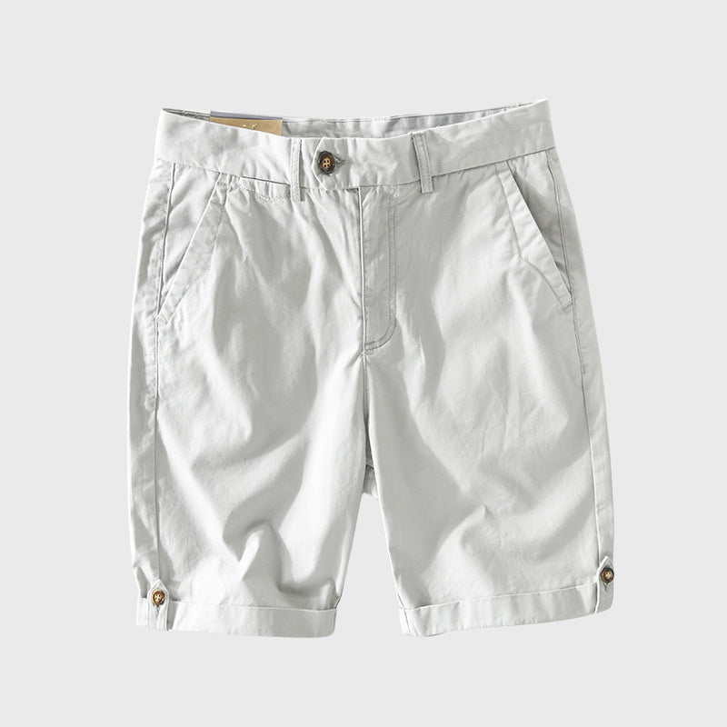 Edward Stone Button Waist Cotton Shorts