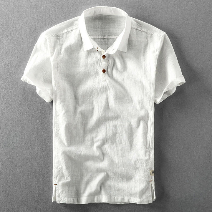 Edward Stone Button‑Neck Polo