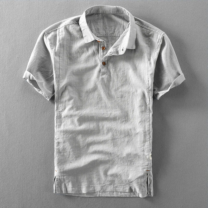 Edward Stone Button‑Neck Polo