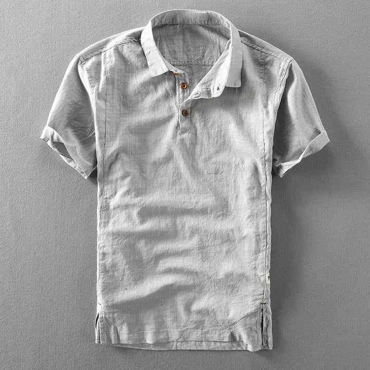 Edward Stone Button‑Neck Polo