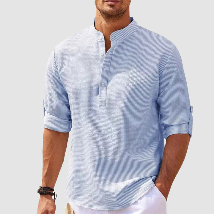 Edward Stone Casual Button Henley Shirt