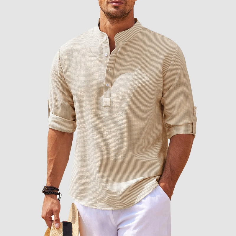 Edward Stone Casual Button Henley Shirt