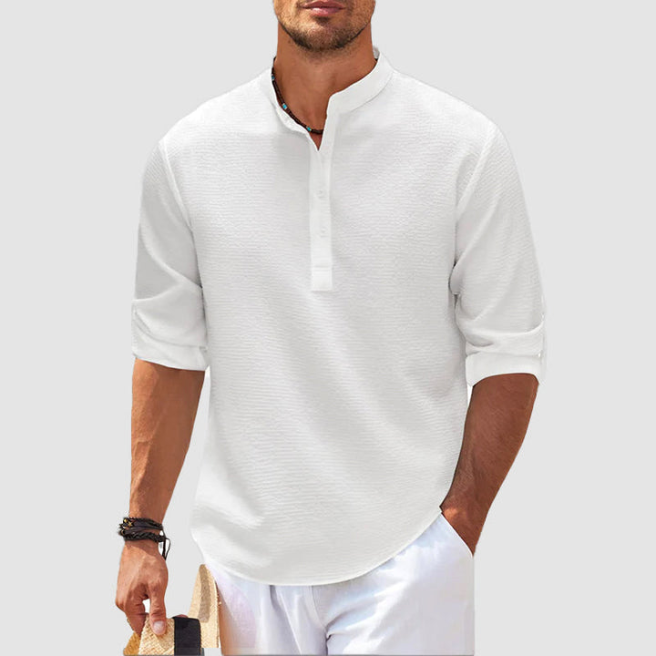 Edward Stone Casual Button Henley Shirt