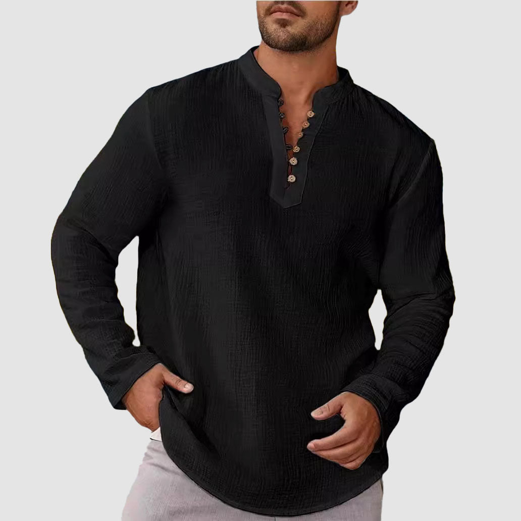 Edward Stone Casual Button Neck Shirt