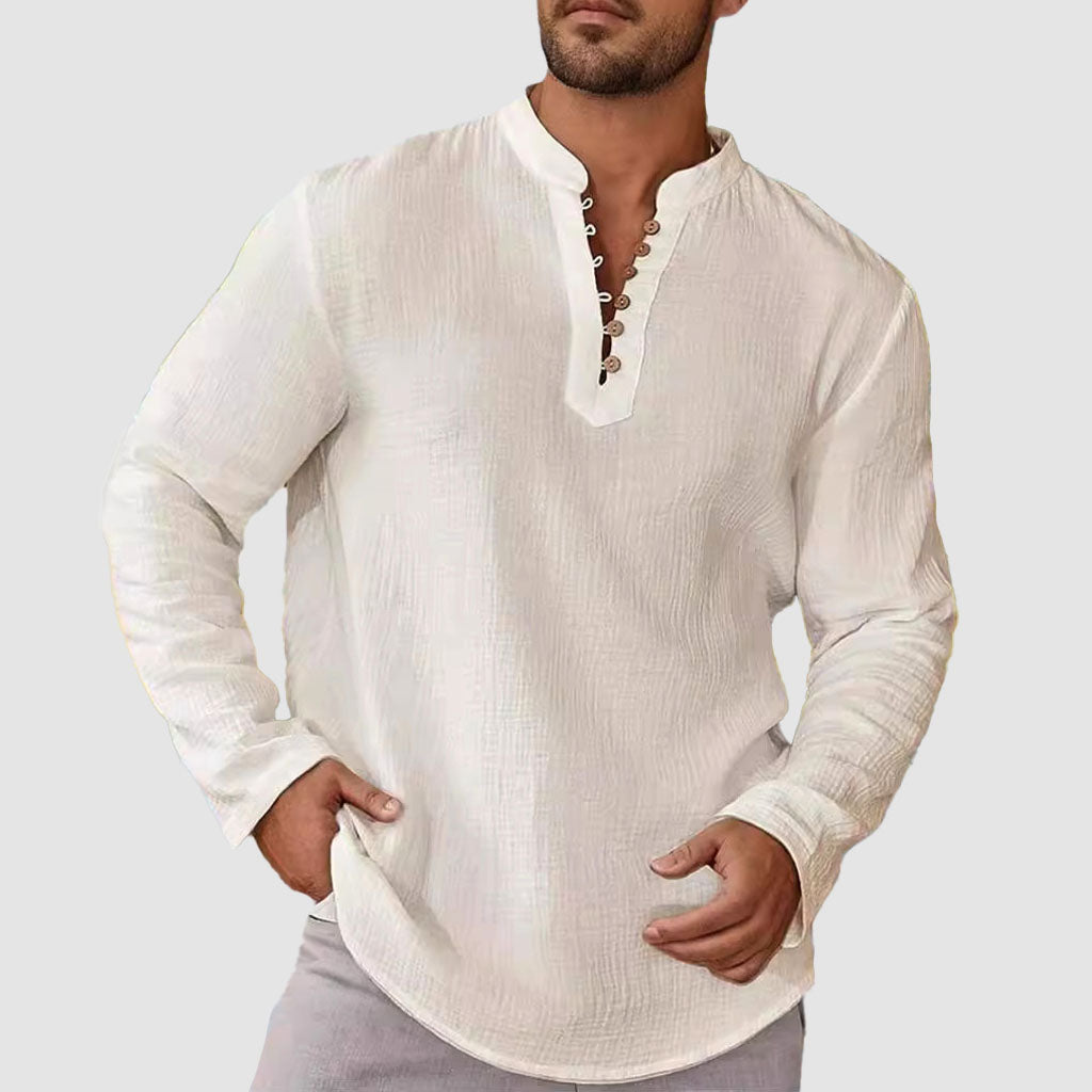 Edward Stone Casual Button Neck Shirt