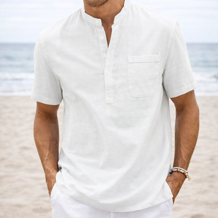 Edward Stone Casual Short Sleeve Henley Shirt