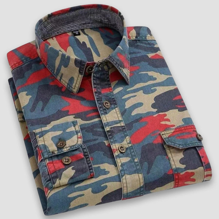 Edward Stone Classic Camo Print Shirt