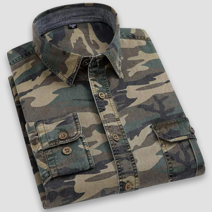 Edward Stone Classic Camo Print Shirt