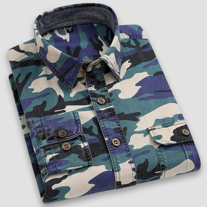 Edward Stone Classic Camo Print Shirt