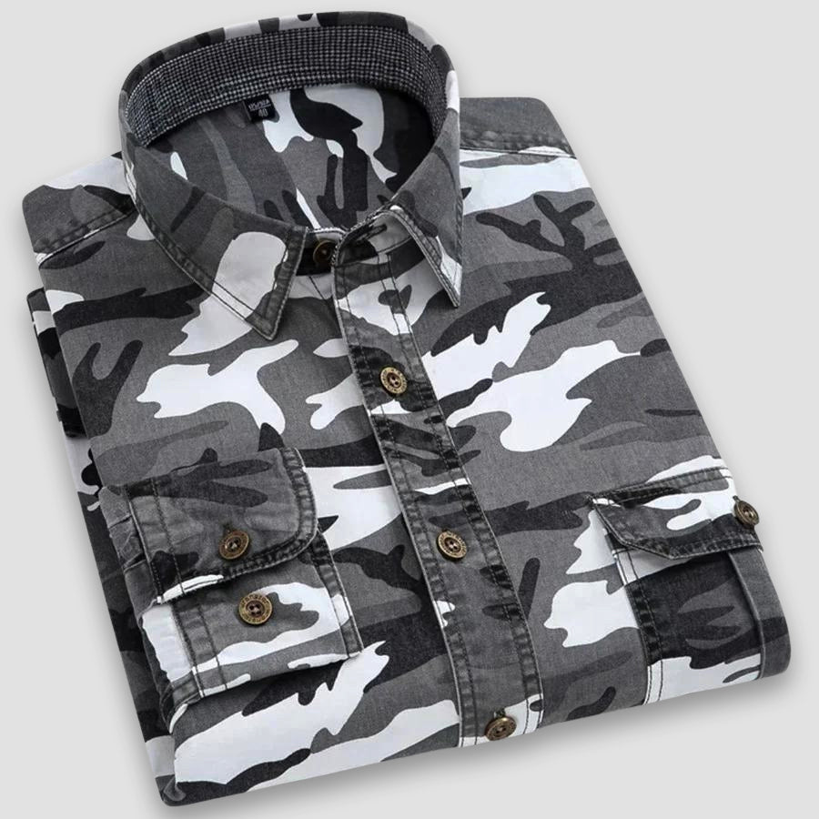 Edward Stone Classic Camo Print Shirt