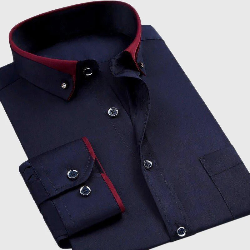 Edward Stone Contrast Collar Button-Down Shirt