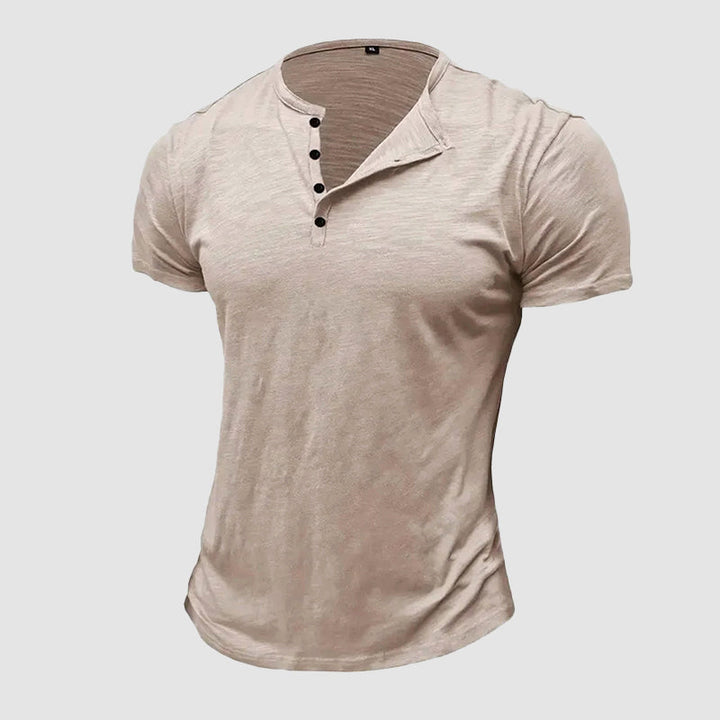 Edward Stone Cotton Henley T-Shirt