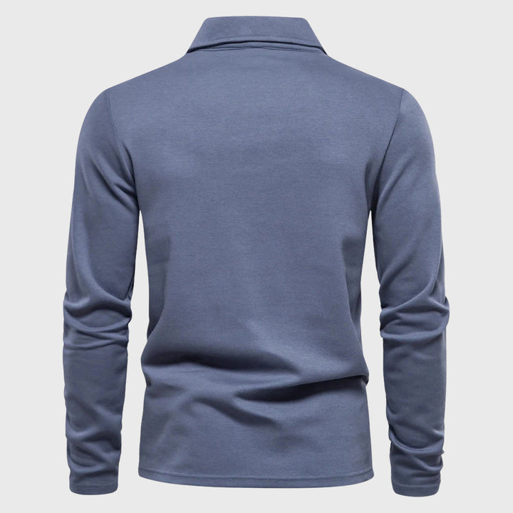 Edward Stone Cotton Long Sleeve Polo Shirt