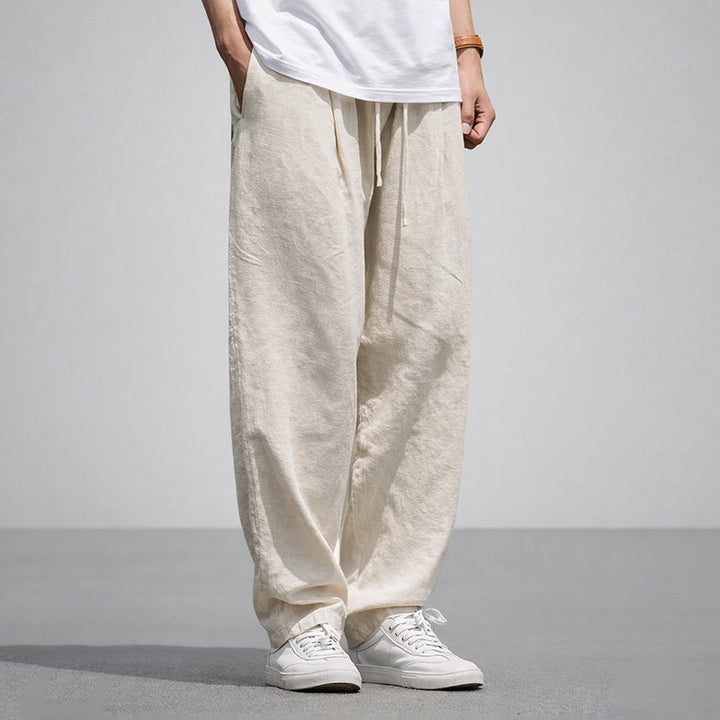 Edward Stone Cotton Wide-Leg Pants
