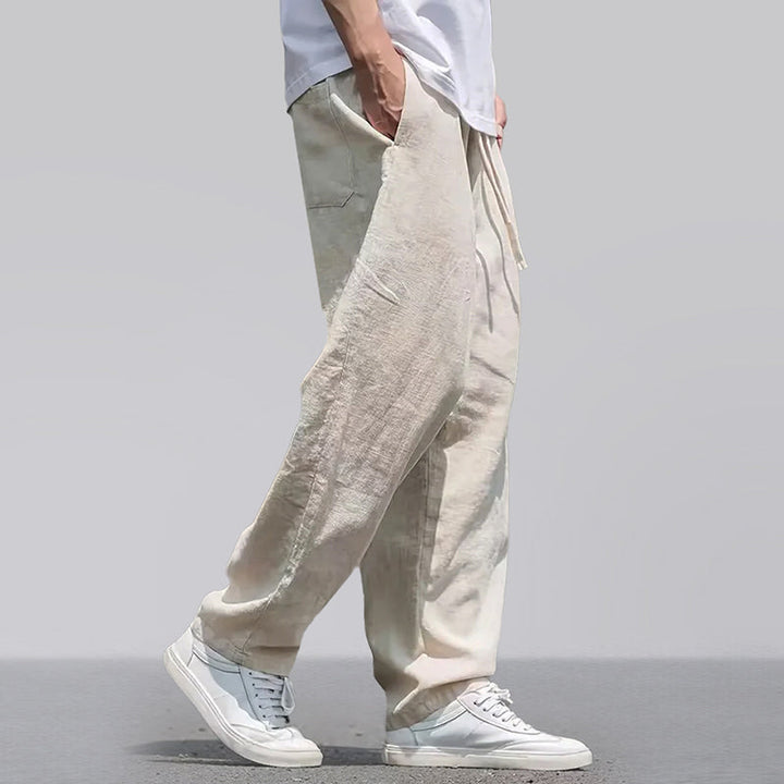 Edward Stone Cotton Wide-Leg Pants