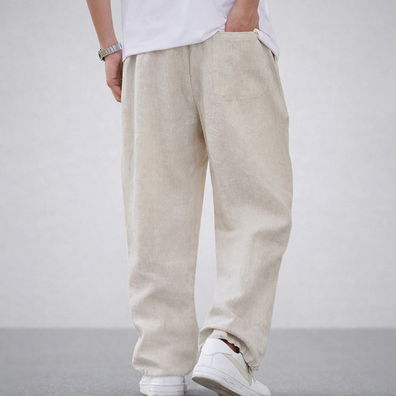 Edward Stone Cotton Wide-Leg Pants