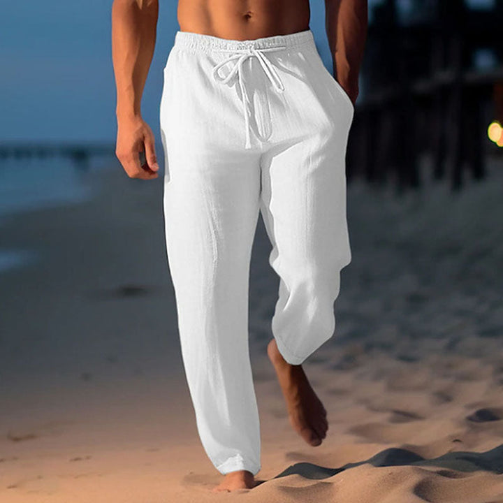 Edward Stone Drawstring Linen Beach Pants