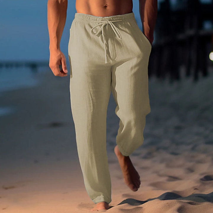 Edward Stone Drawstring Linen Beach Pants