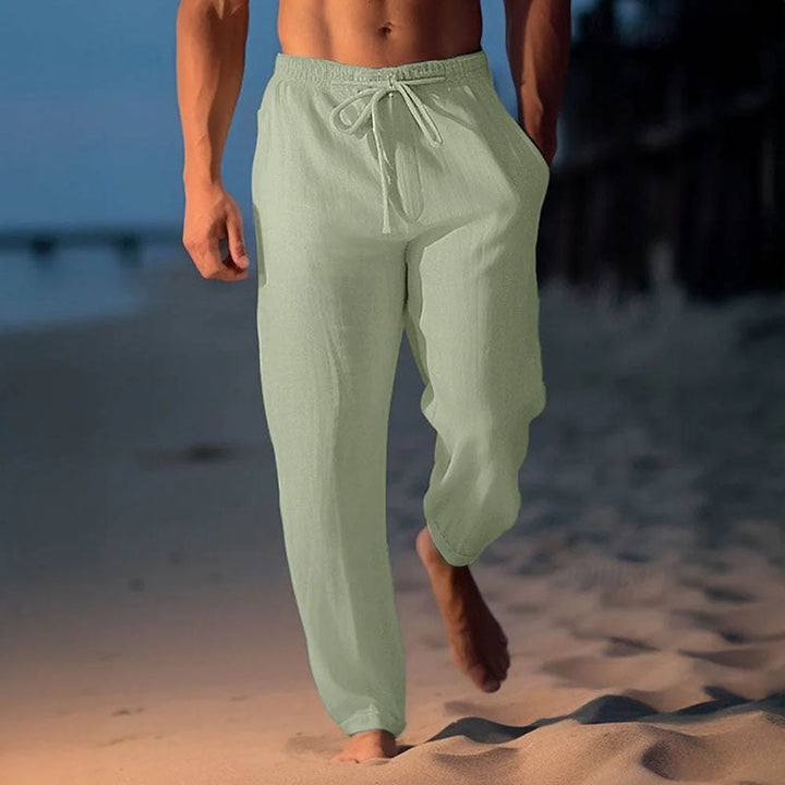 Edward Stone Drawstring Linen Beach Pants