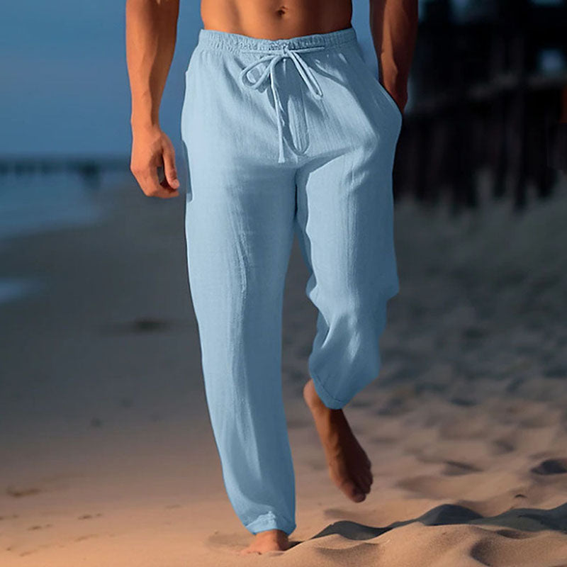Edward Stone Drawstring Linen Beach Pants