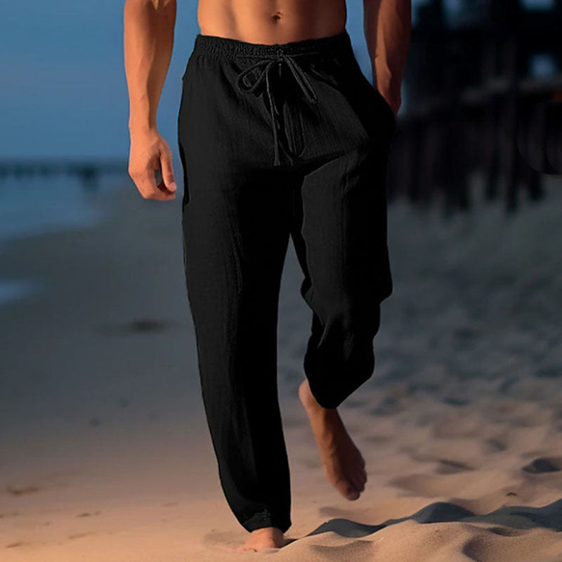 Edward Stone Drawstring Linen Beach Pants