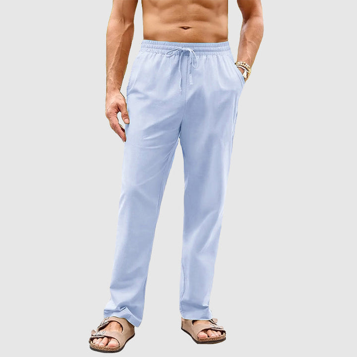 Edward Stone Drawstring Straight-Leg Pants