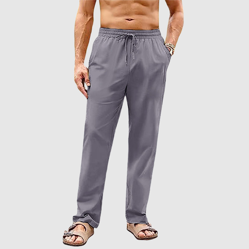 Edward Stone Drawstring Straight-Leg Pants