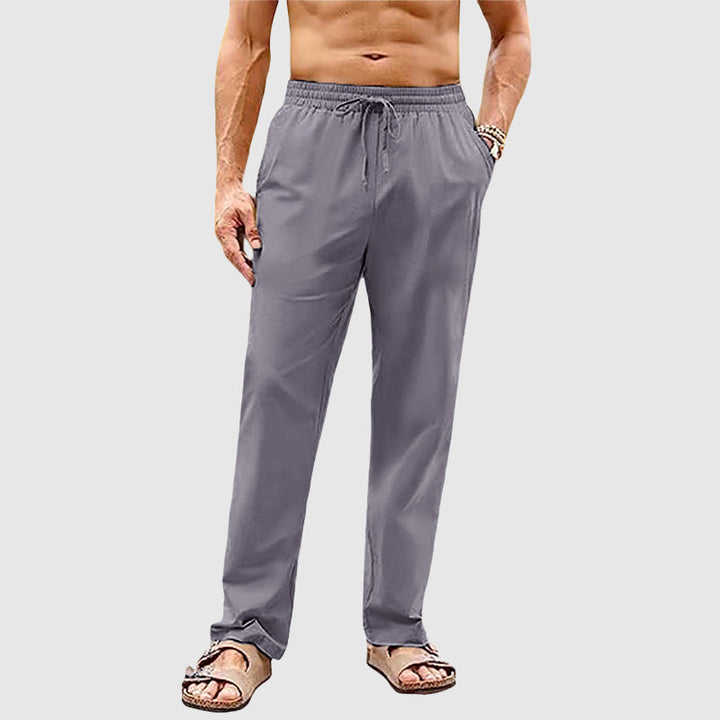 Edward Stone Drawstring Straight-Leg Pants