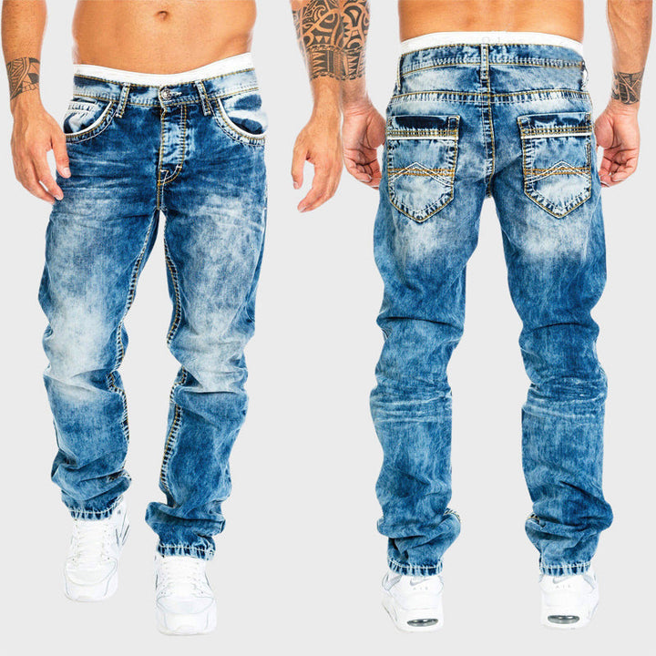 Edward Stone Faded Slim Fit Denim Jeans