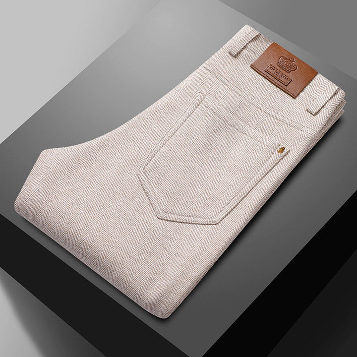 Edward Stone Herringbone Tailored Trousers