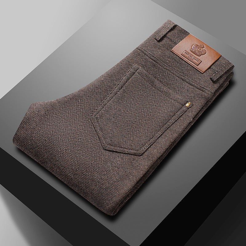 Edward Stone Herringbone Tailored Trousers